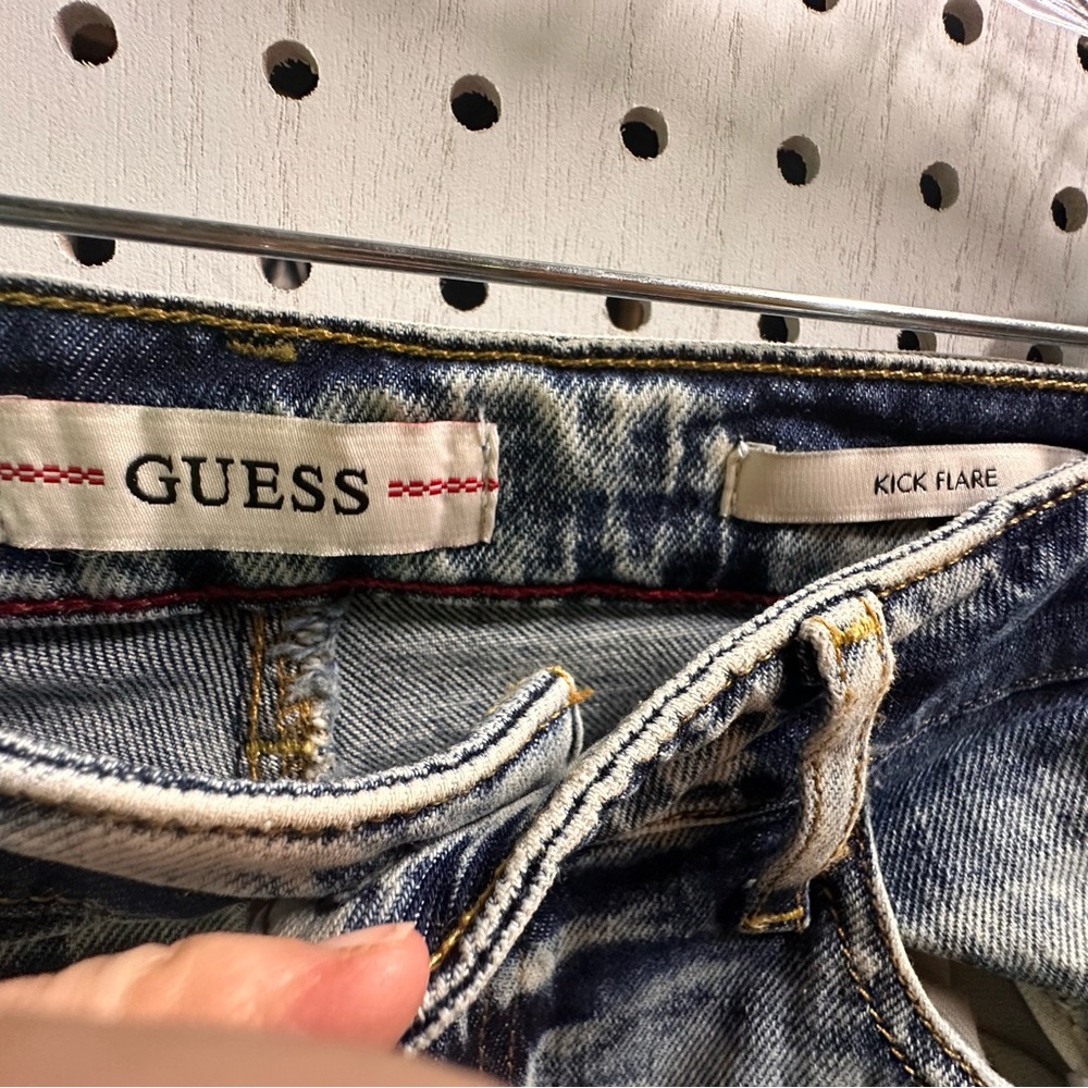 Guess Ayla High Rise Kick Flare Jeans Size 28 - Picture 8 of 15